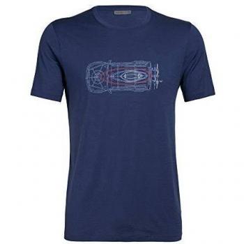 Icebreaker Camiseta Tech Lite Wireframe Wonder para hombre, color azul, talla S