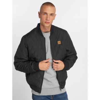 Urban Classics Men's Diamond Quilted Nylon Jacket - Black