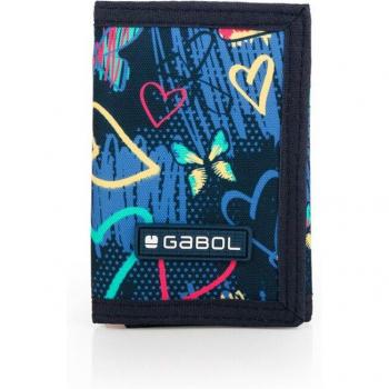 Cartera Gabol Tizas con corazones waterproof 12x1x9 cm