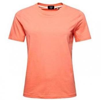 Superdry Mujer Camiseta de algodón orgánico de la colección Standard Label Coral Intenso 38