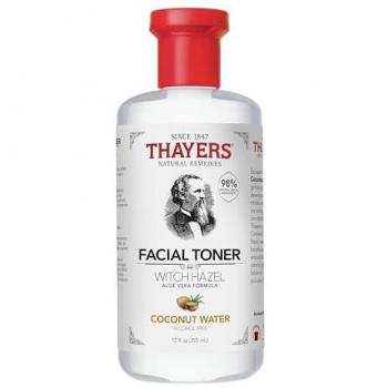 Thayers - Tónico Facial de Coco 355 ml unisex, sin alcohol, vegano, 98% de ingredientes naturales, probado por dermatólogos