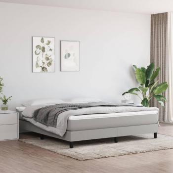 Estructura de cama box spring en tela gris claro 180x200 cm Vidaxl