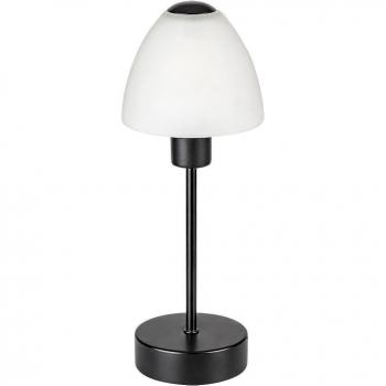 Lámpara de Mesa Metal Negro Mate E14 con Cristal Táctil Estilo Clásico Rabalux Lydia