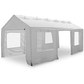 Carpa para fiestas Blumfeldt Lofty Palace 3x6m PE Ignífuga con Tejadillo y Ventilación