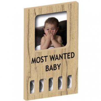 Ver B.V. MFF0102 MyFirst Most Wanted - Marco de foto con huellas dactilares, color madera