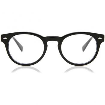 SmartBuy Collection Oval Full Rim Plastic Women's Prescription Glasses - Black - Size 48 - Blue Light Block Available