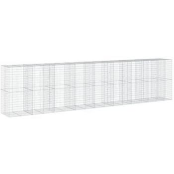 vidaXL Gabion Basket with Cover 850x100x200 cm Galvanised Iron