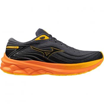 Zapatillas Running Hombre Mizuno Wave SkyRise 5. Gris Oscuro, Naranja