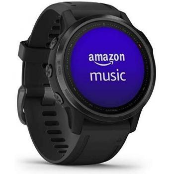 Garmin fēnix ​​6S Pro - Reloj GPS multideporte con mapas, música, frecuencia cardíaca y sensores, Negro con correa negra