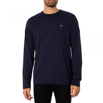 Camisa de Manga Larga GANT para Hombre REGULAR SHIELD en Algodón - Color Azul Marino, Talla 4XL