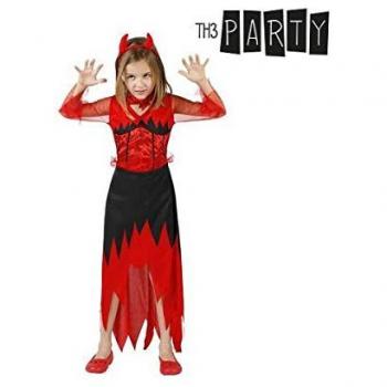 Disfraz Infantil de Demonio Multicolor para Niña - 3 Piezas, Talla 3-4 Años
