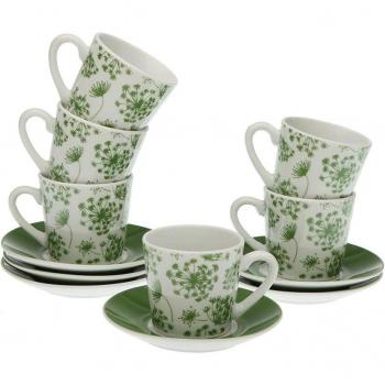Set de 6 tazas de café con plato Amanda Versa