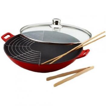 Baumalu Wok, Cobre, Rojo, 36 cm