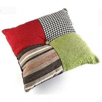 Versa 19500752 - Cojín cuadrado con relleno, decorado con tela de patchwork