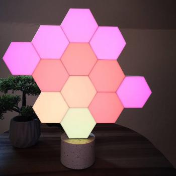 Conjunto de Lámparas Cololight Stone, 6 Módulos RGBW con Base de Piedra, Compatible con Alexa y Google Home