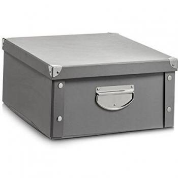 Zeller 17599 Caja de almacenaje de cartón Gris