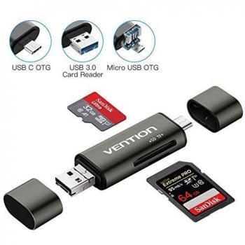 Vention CCJH0 Lector de Tarjetas Externo USB 2.0