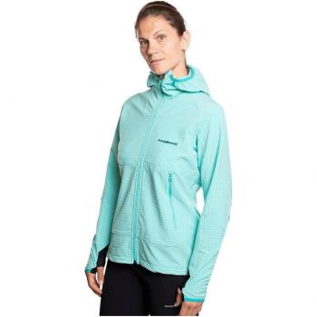 Chaqueta de mujer Trangoworld Kyashar verde con capucha, talla L