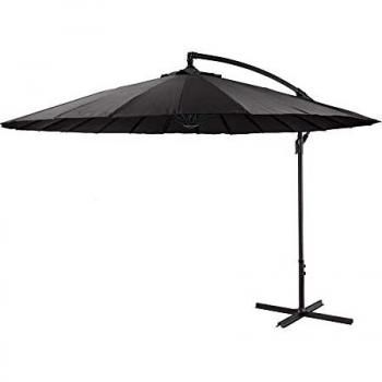 Parasol excéntrico 3m diámetro 300cm color gris oscuro
