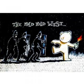 Impresión sobre Lienzo Banksy The Mild Mild West, Poliéster Multicolor, 100x3x70 cm, EPIKASA