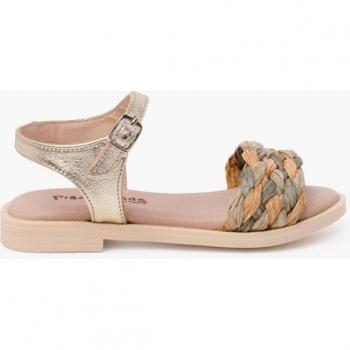 Sandalias Pala Trenzada Con Hebilla de Pisamonas - Sandalias abiertas de niña, diseño con pala trenzada y hebilla ajustable