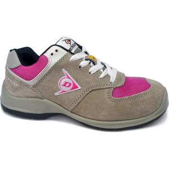 DUNLOP Zapato de Seguridad S3 Lady Arrow Gris/Rosa