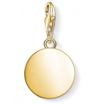 Thomas Sabo - Colgante Charm Medalla de Plata Bañado en Oro de 18k