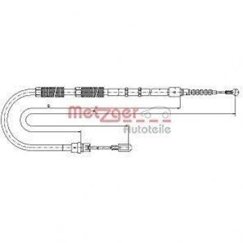 Cable de freno de mano Metzger 10.7535 para Audi A4 8E, freno estacionamiento trasero izquierdo y derecho