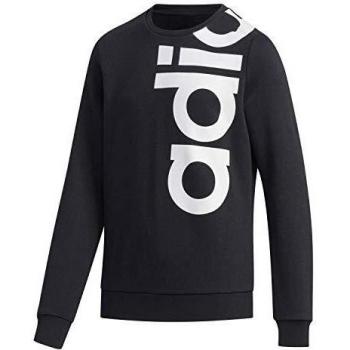 adidas Yg Logo Crew Sudadera, Niñas, Negro/Blanco, 164