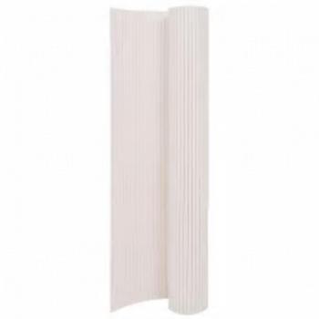 Valla de jardín doble cara 110x400 cm blanca
