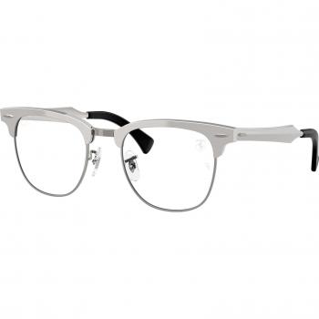 Ray-Ban RX3807VM F106 Unisex Eyeglasses Silver Frame Size 51 with Blue Light Blocking Feature