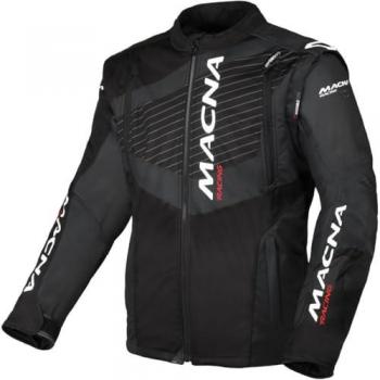 Chaqueta de Moto Macna Crest Negra y Blanca Talla L