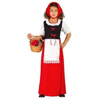 Guirca- Disfraz infantil de pastora, Color rojo, 7-9 años