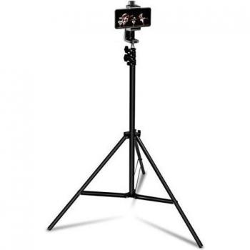 Trípode Ajustable para Smartphones y Cámaras de 72 a 210 cm - Negro