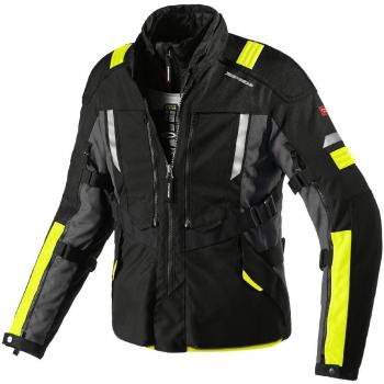 D191-486 4XL - Spidi Modular H2OUT Motorcycle Jacket 4XL Black Fluo Yellow