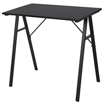 Escritorio Compacto para PC de Madera y Acero Negro, Mesa de Juego para Oficina y Estudio - Dimensiones 74 x 80 x 50 cm