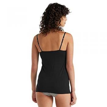 Camiseta Interior Sin Mangas Icebreaker Siren de Merino para Mujer, Color Negro, Talla M