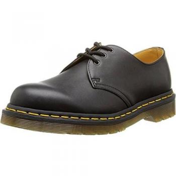 Dr. Martens 1461 Yellow Stitch Oxford Shoes for Men and Women - Color: Black, Size: W4/U4