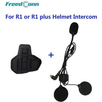 Intercomunicador Bluetooth para casco de motocicleta R1/R1plus con micrófono y altavoz + clip de montaje