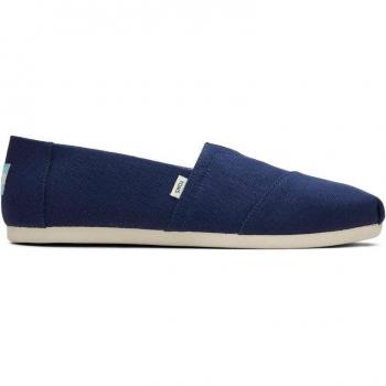 Alpargatas de lona azul para mujer