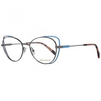 Emilio Pucci Elegant Oval Metal Optical Glasses Frame EP5141 54008 in Gray, One Size