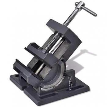 vidaXL Tornillo de Banco Inclinable Manual 110 mm Herramienta Soporte Taladro