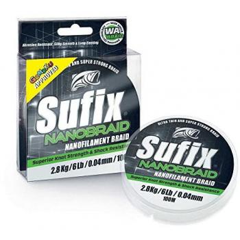 Línea Trenzada Sufix Nanobraid 100M Aqua Camo 0.08MM