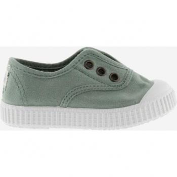 Victoria 1915 Girl's Canvas Sneakers in Green with Elastic Band