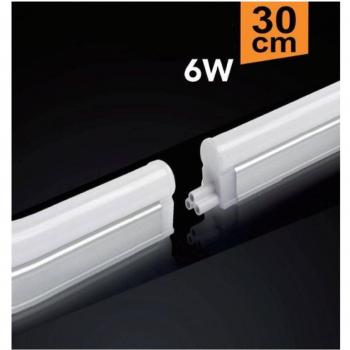 Plafoniera LED Neón T5 Bajo Armario Mate Varios Tonos de Luz 6W 30cm