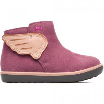CAMPER Pursuit - Purple Smooth Leather Boots for Kids, Size 5.5