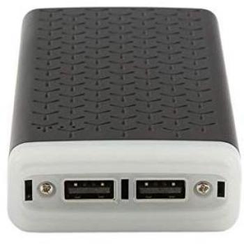 PLATINET POWER BANK 10000 2.1A POLYMERO + LUZ NEGR