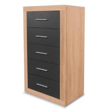 Sinfonier Kiara 5 Cajones Cambria y Grafito 60x108 cm