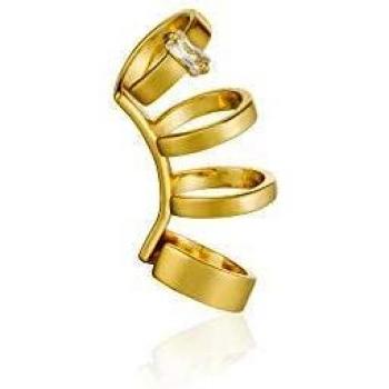 Ania Haie Sterling Silver Shiny Gold Plated Glow Crawler Ear Cuff Earrings E018-10G