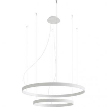 Lámpara de techo Rio 2 LED 3000K 2 pantallas Blanco Ø55/Ø78 cm
